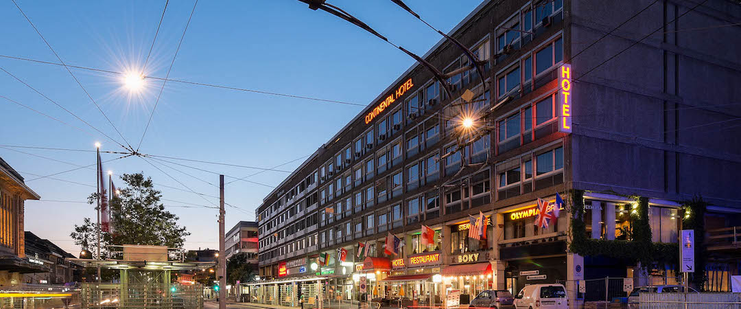 Hausfassade Intercontinental Hotel Lausanne - mit Hotel IT Lösungen von hotelplus